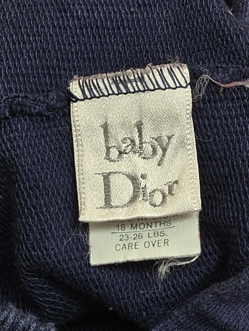VTG Baby Dior Striped Faux Layered Cardigan Set 18M